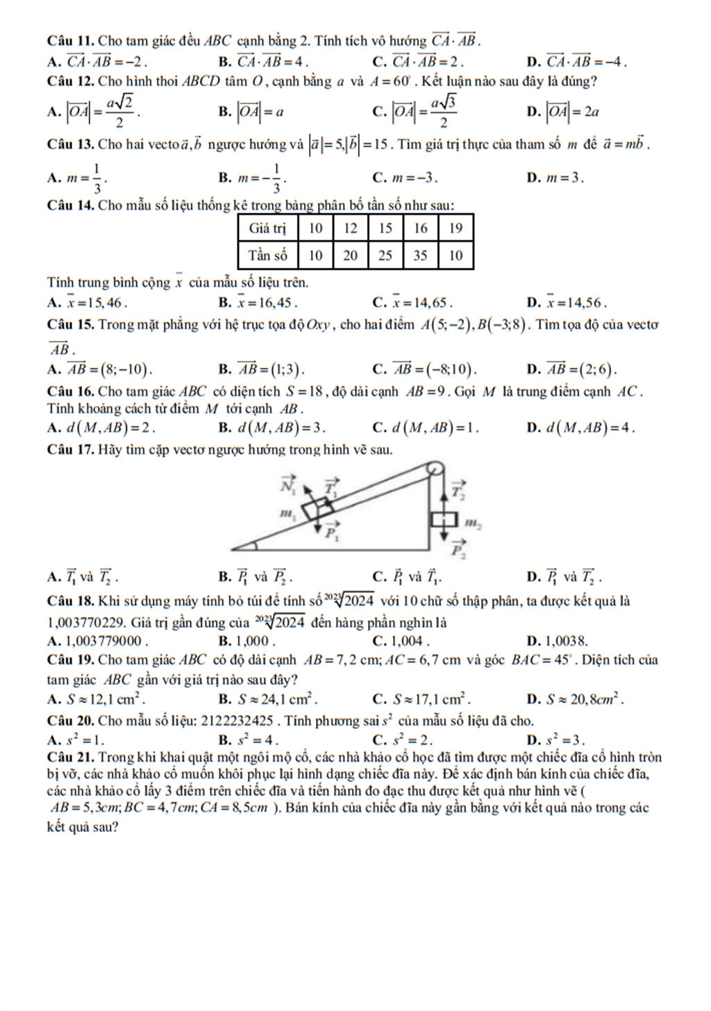 Đề cương Toán lớp 10, học kì 1, năm học 2025-2026