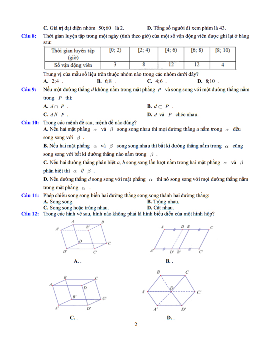 Đề cương Toán lớp 11, học kì 1, năm học 2025-2026