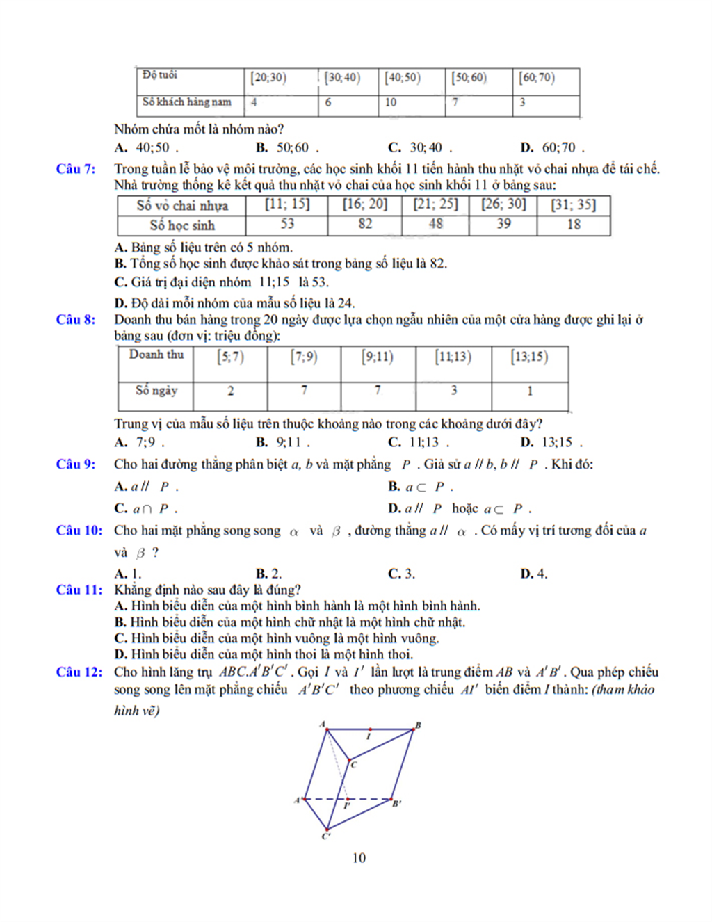 Đề cương Toán lớp 11, học kì 1, năm học 2025-2026